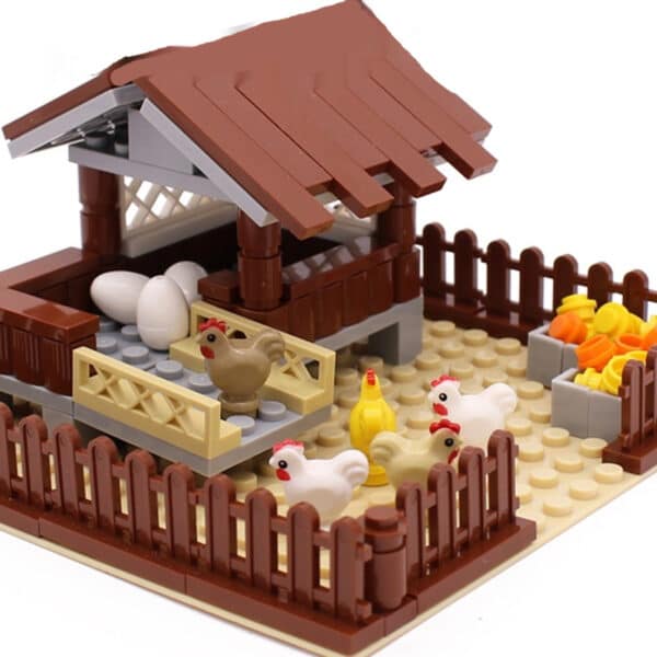 MOC Small Particle Building Blocks Animal Farm Scene Dispersion Accessories Suit