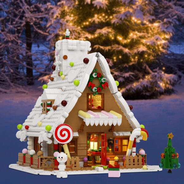 Christmas Gingerbread House Building Block Model - Image 2