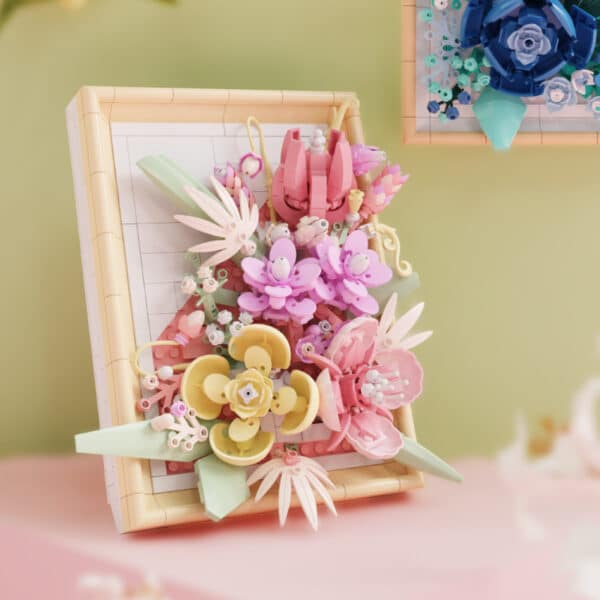 Creative Photo Frame Bouquet Small Particle Building Blocks Toy - Image 2