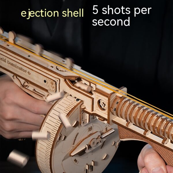 Submachine Gun Toy Simulation Wooden Assembled 3d 3d Puzzle Model Children's Toy - Image 3