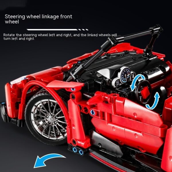 Plastic Building Blocks Simulation Assembling Puzzle Sports Car Racing Model - Image 4