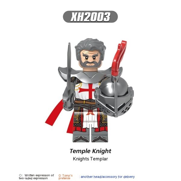 Medieval Series Battle Priest Imperial Knight Children's Assembled Building Blocks Toys - Image 4