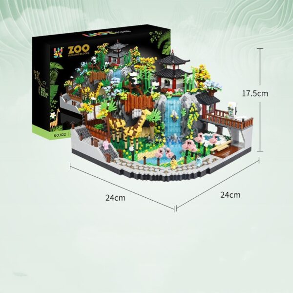 Building Series 822 Zoo Adult Assembled Building Ornaments Building Blocks - Image 4