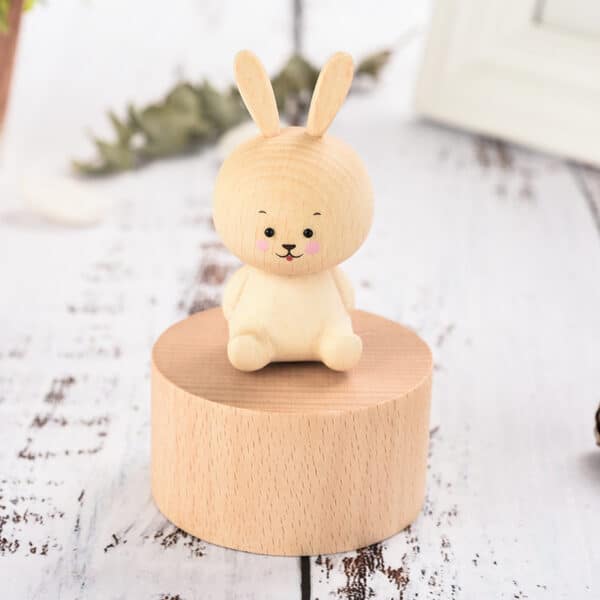 Wooden Mini Music Box Decoration Cartoon Crafts - Image 3