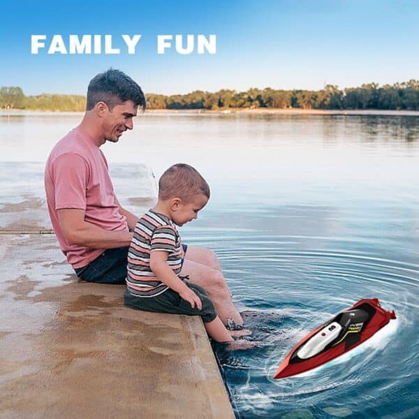 4DRC S5 Fast RC Boat For Pools And Lakes, 2.4 GHz 20- MPH Racing Boats For Kids - Image 2