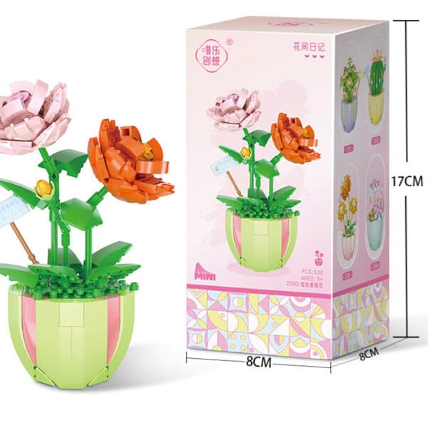 Building Block Puzzle Toy Eternal Flower Potted Mini Succulent Potted Plant - Image 10