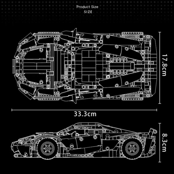 Plastic Assembling Building Blocks Sports Car Model Small Particles - Image 2