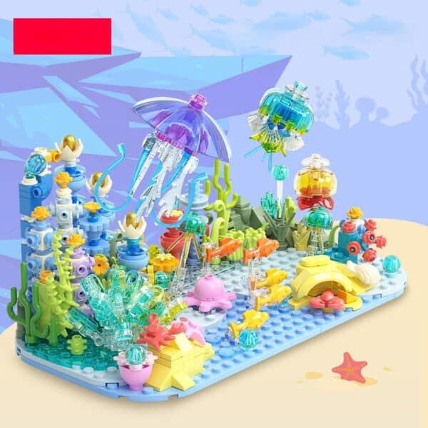 Building Blocks Submarine Creative Ornaments Assembled Toy Girl - Image 3