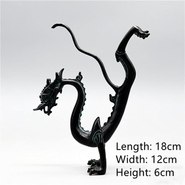 Antique Bronze Dragon Catch Beads Classical Artwork Qinglong Copper Dragon - Image 9