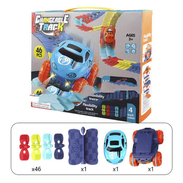 Variety Of Flexible Assembling Electric Light Rail Toy Car - Image 2