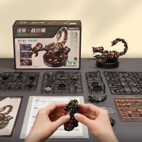 ROBOTIME ROKR 3D Metal Puzzles Emperor Scorpion For Adults To Build, Gift For Teen Adults 123 Pcs MI04 - Image 5