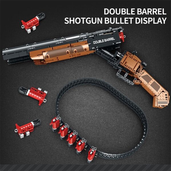 Building Blocks Double Tube Shotgun Building Blocks Assembly Model - Image 4
