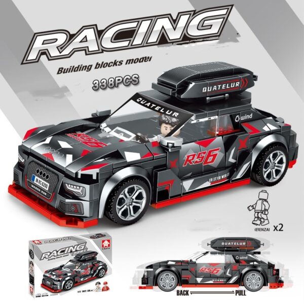 Building Blocks Racing Roadster Children's Puzzle Assembly Small Particles - Image 8