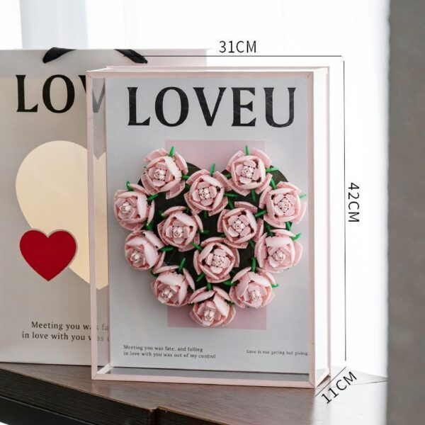 Rose Bouquet Building Blocks Gift Box DIY Handmade - Image 6