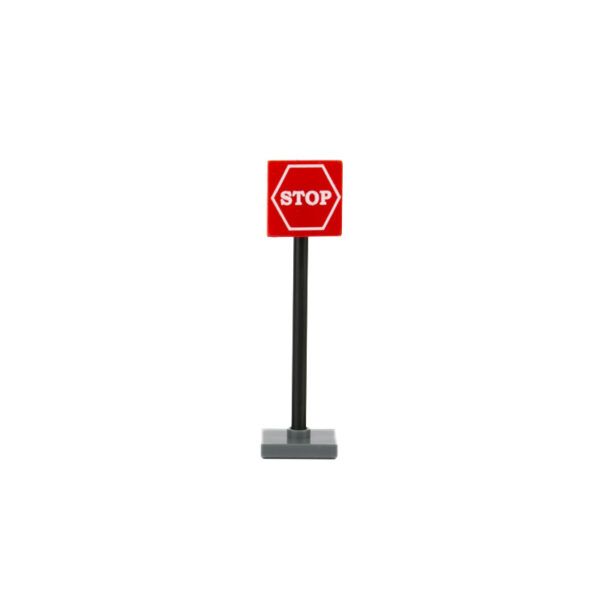 City Street View Traffic Light Signpost Accessories Small Particle Building Block Toys - Image 5