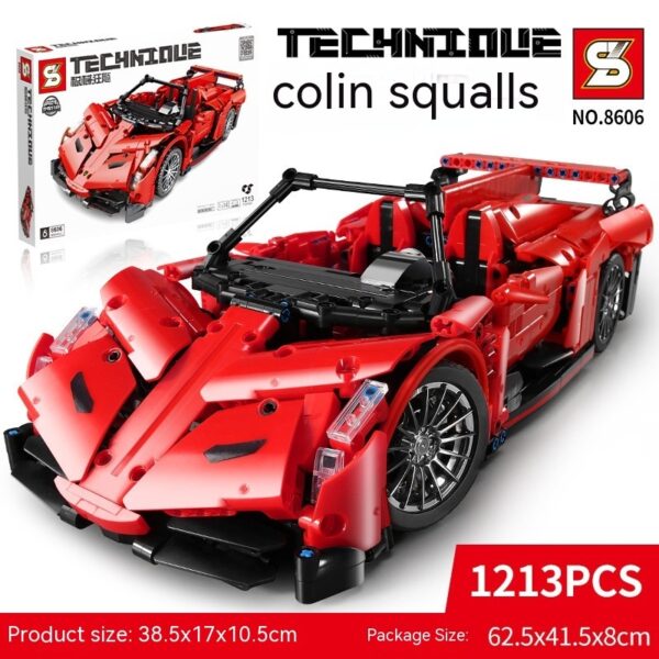 Plastic Building Blocks Simulation Assembling Puzzle Sports Car Racing Model - Image 6