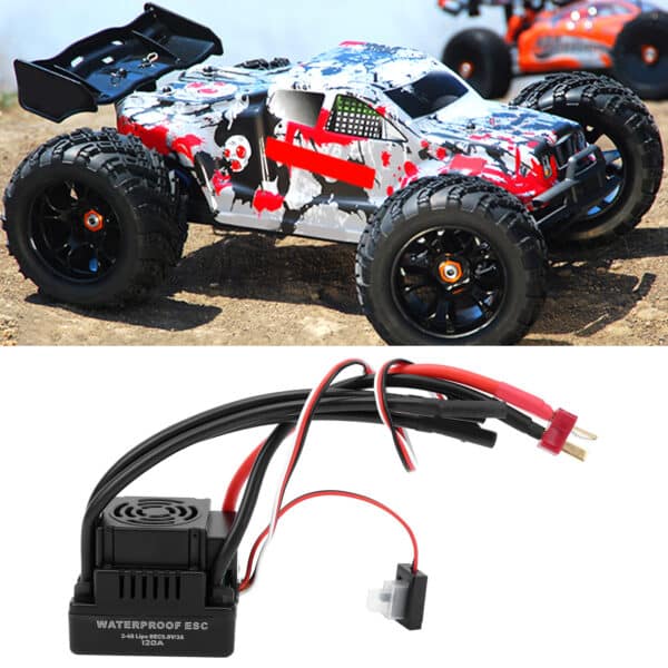 120A Waterproof Brushless ESC Electronic Speed Controller Accessory Fit for 1/8 RC CarT Plug - Image 10