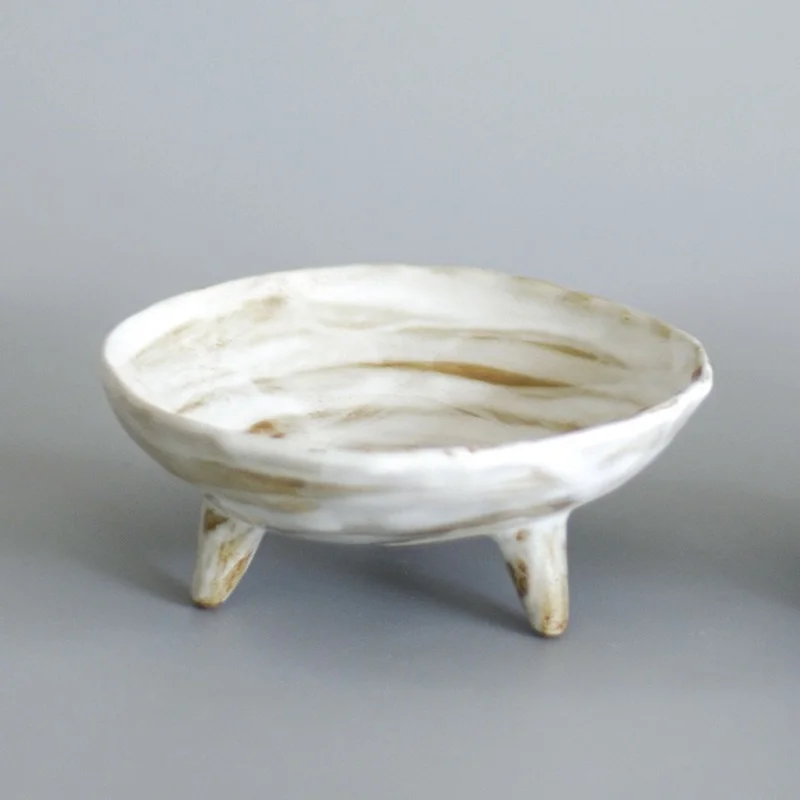 Creative Triangle Fruit Plate Tableware Stoneware Plate Kitchen Large Snack Plate Storage Tray Japanese Sushi Dipping Plate