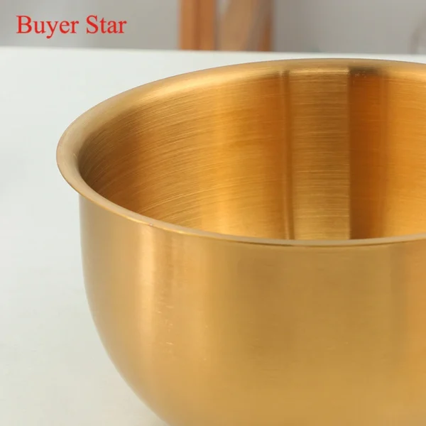 450ml Gold Stainless Steel Mixing Bowl With Lid for Kitchen Egg Salad Food Mixer Bowls Metal Food Storage Stirring Bowl Tablewar - Image 6