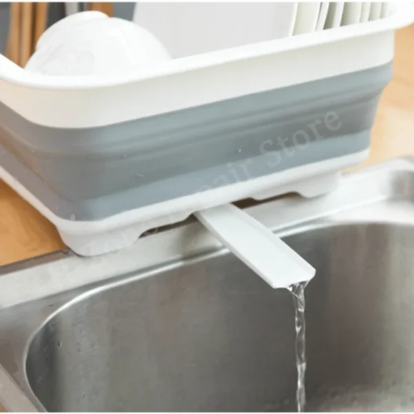 Camping car foldable tableware rack portable dish rack TPR bowl sink design suitable for easy storage in motorhomes and caravans - Image 5