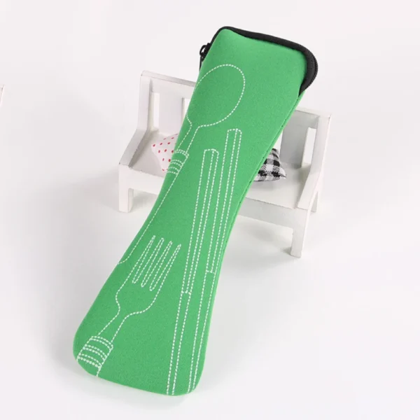 Portable Tableware Bag Cutlery Bag Dinner Set Travel Packaging Storage Box Dinnerware Picnic Fork Spoon Bag Without Dinnerware - Image 6