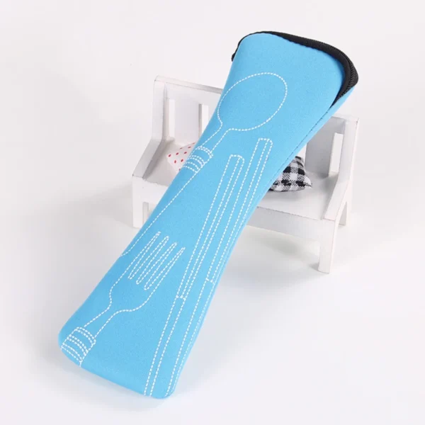 Portable Tableware Bag Cutlery Bag Dinner Set Travel Packaging Storage Box Dinnerware Picnic Fork Spoon Bag Without Dinnerware - Image 5
