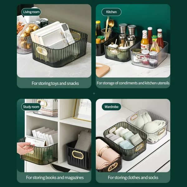 1PCS Desk Storage Box Cover Scrub Facial Mask Box Storage Rack Sorting Basket Lipstick Desk Skin Care Cosmetics Box - Image 5