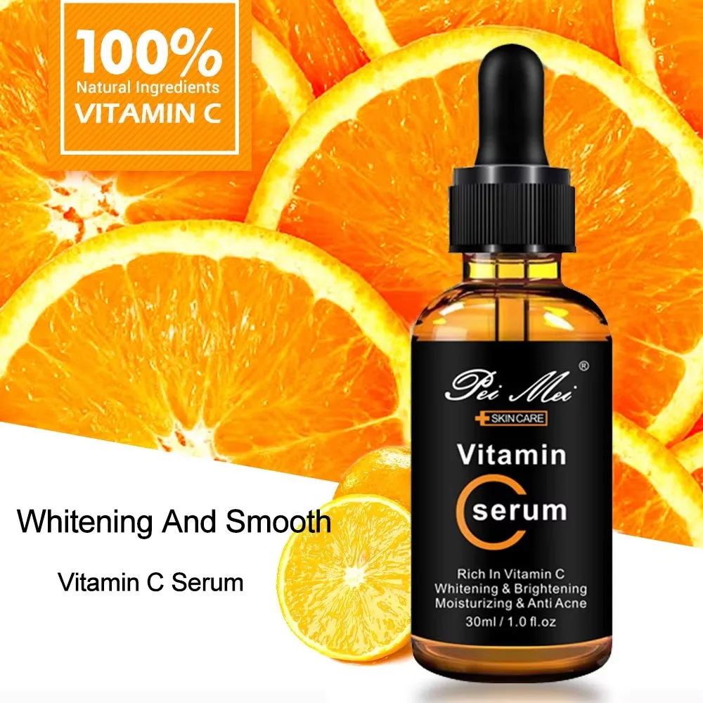 Vitamin C Wrinkle Remover Face Serum Lifting Firming Fade Fine Lines Anti-aging Essence Whitening Brighten Nourish Skin Care