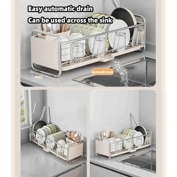 Dish Drying Rack Bowl Drainer Over Sink Drainer Draining Rack Organizer Kitchen Sink Basket Tableware Narrow Cup Holder Shelf - Image 3
