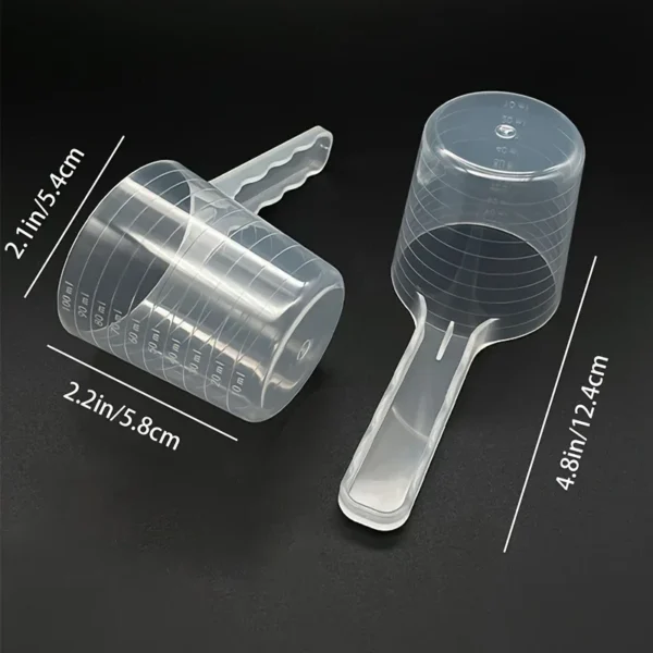 1pc Transparent Pet Measuring Spoon With Scale Plastic Dog Cat Feeding Shovel Pet Tableware Supplies 50g 100ml - Image 2