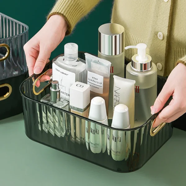 1PCS Desk Storage Box Cover Scrub Facial Mask Box Storage Rack Sorting Basket Lipstick Desk Skin Care Cosmetics Box - Image 3