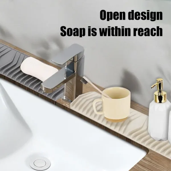35x9 cm Silicone Tableware Cushion Anti Slip Sink Tray Kitchenware Protection Mat Dish Drying Cushion Pad Storage Sink Drain Mat - Image 2