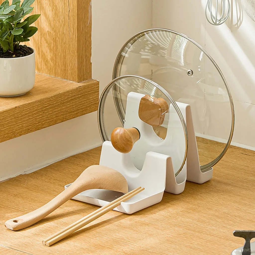 Multifunction Pot Lid Rack Spoon Holder Stand Kitchen Organizer For Fork Spatula Rack Pan Cover Shelf Tableware Storage Rack