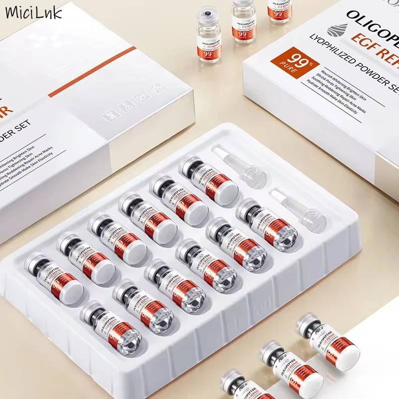 Yeast Freeze-Dried Power Facial Microneedling Serum Skin Care Set Shrink Pores Moisturizing Brighten Anti Aging Peptides Essence