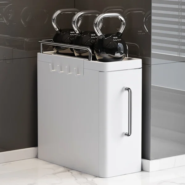 2/3 Layer Kitchen Organization Storage Box Utensil Rack Pull-Out Efficient Locker With Hooks Wheels Integrated Slim Cabinet ﻿ - Image 4