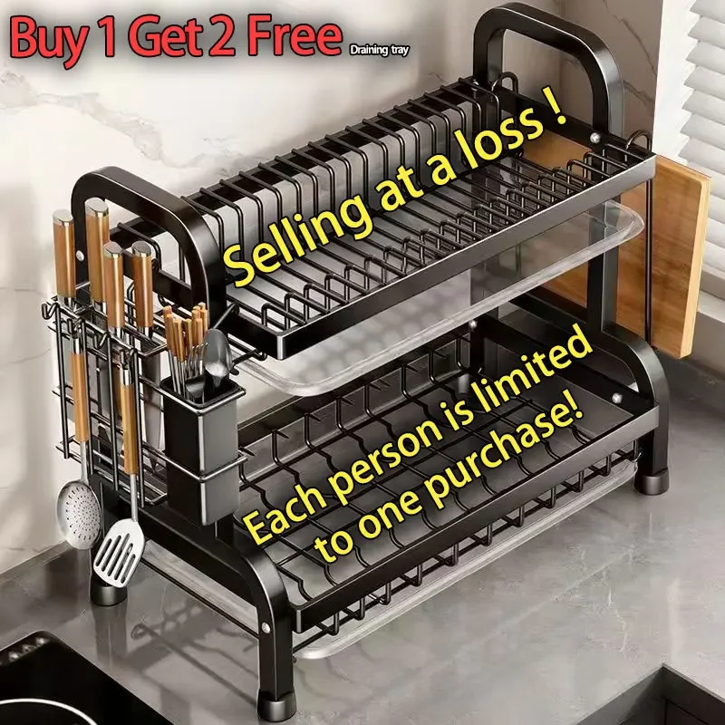 Household Bowl Rack Kitchen Dish Bowl Drainer Storage Shelf Multi Layer Countertop Dish Drying Rack Tableware Organizer Cupboard
