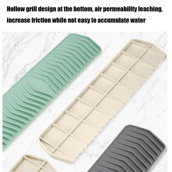 35x9 cm Silicone Tableware Cushion Anti Slip Sink Tray Kitchenware Protection Mat Dish Drying Cushion Pad Storage Sink Drain Mat - Image 5