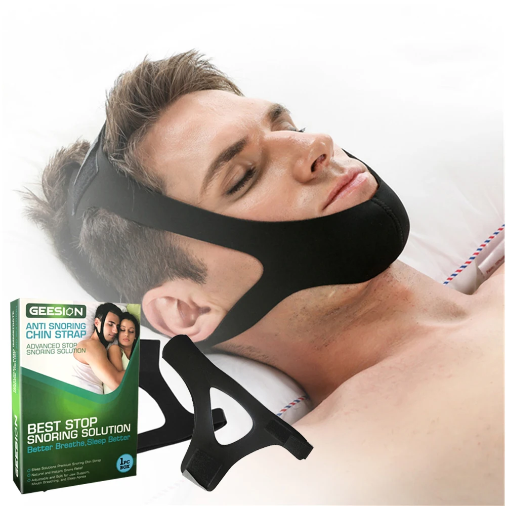 Anti-Snoring Chin Straps Skin-friendly Elastic Material Comfortable Wear Close Mouth Reduce Snoring Health Care Stop Snore Aid
