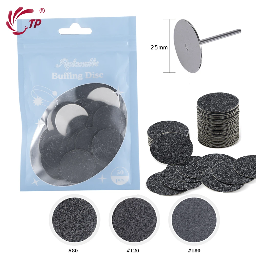 TP 50pcs Discs Pedicure Tools Foot Care Files Dead Skin Callus Remover Tool Feet Clean Care Machine Replacement Sandpaper