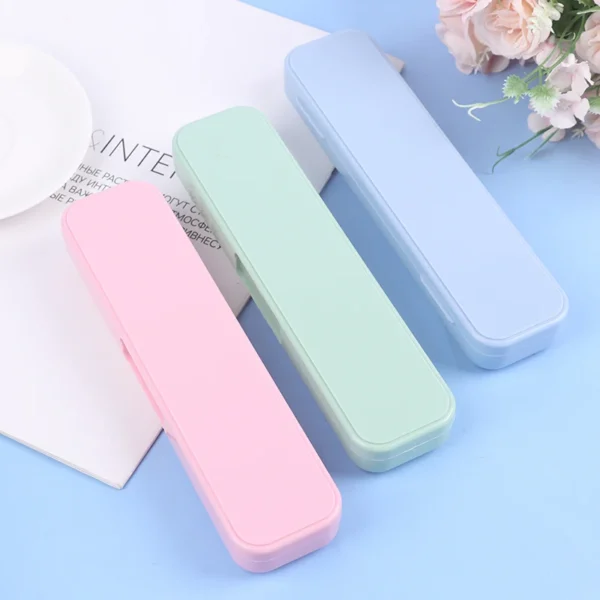 Travel Outdoor Reusable Practical Transparent Cover Wheat Straw Slot Design Cutlery School Tableware Box Set With Storage Bag