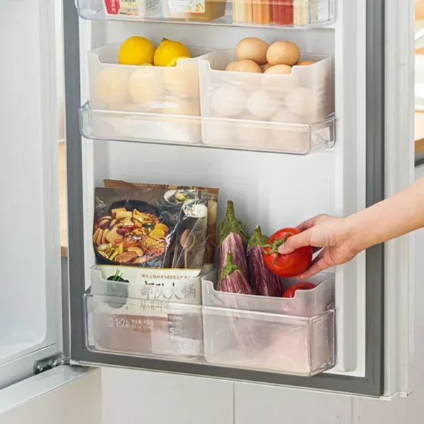 Refrigerator Side Door Storage Boxs Buckle Separate Food Fresh Fridge Organizer Case Kitchen Tableware Drain Basket Holder Rack - Image 2