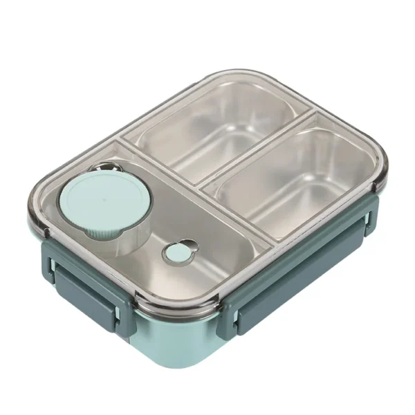 Stainless steel Lunch box for Adults Kids Students Portable Divided Bento Box with Tableware Leakproof Food Storage Containers - Image 6
