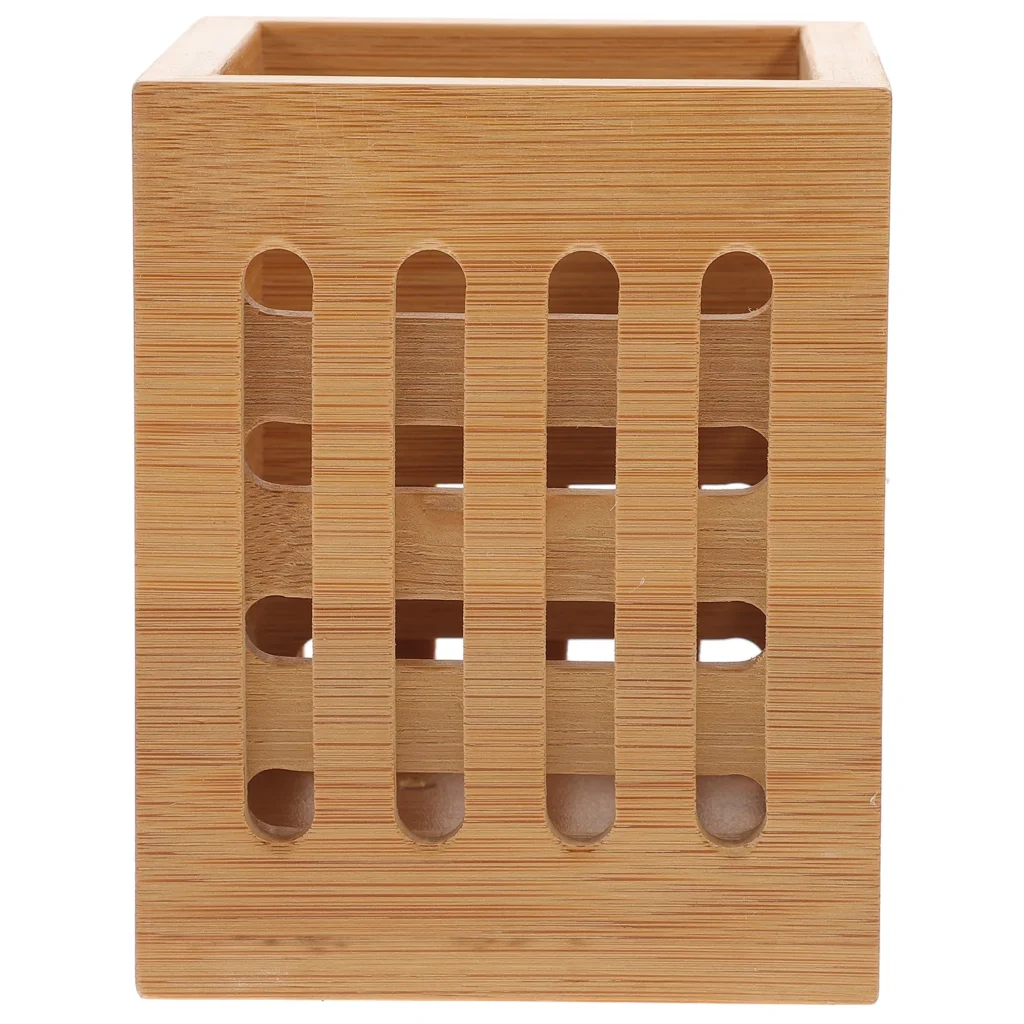 Bamboo Chopsticks Holder Holey Cutlery Organizer Tableware Drying Canister Kitchen Utensil Storage Bucket
