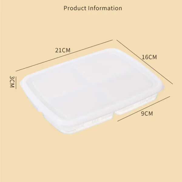 4 Grids Crisper Refrigerator Vegetable Storage Tools Frozen Meat Food Tableware Household Plastic Gadgets Kitchen Accessories - Image 6