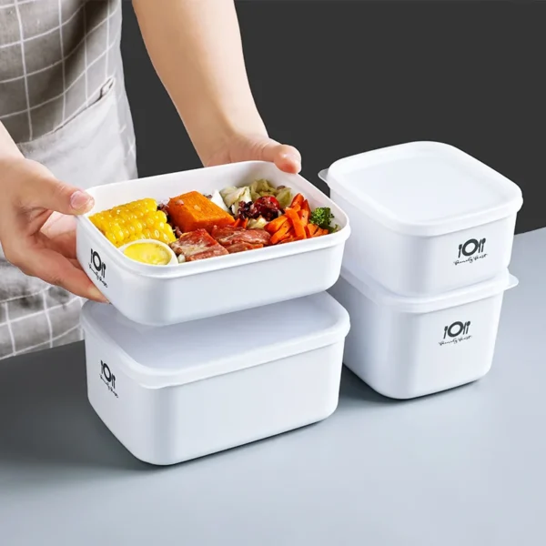 Plastic Lunch Bento Box Food Storage Container with Lid Refrigerator Fruit Fresh-keeping Seal Bowl Picnic Camping Tableware Case - Image 3
