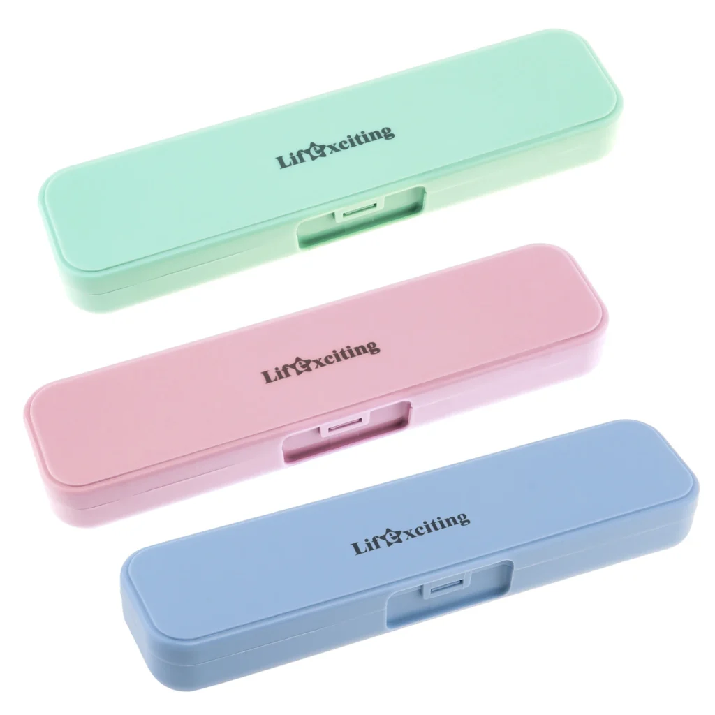 Lifexciting Universal Portable PP Conjoined Side Opening Cutlery Receptacle Tableware Storage Box with Fixed Buckle 3 Colour
