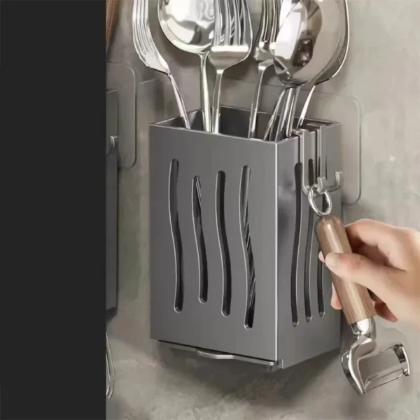 1Pc Cutlery Holder Kitchen Tableware Drainer Spoon Fork Chopsticks Storage Basket Rack Multifunctional Kitchen Tableware Organiz - Image 2