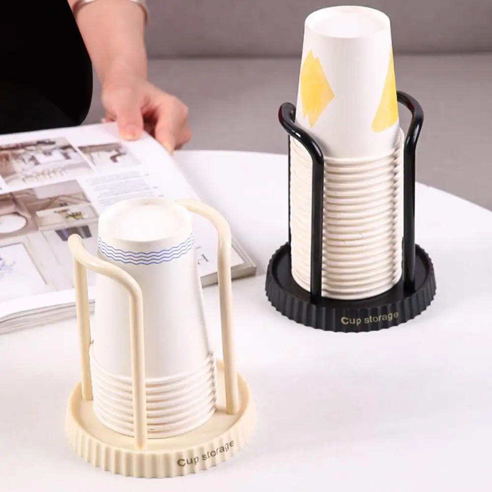 Paper Cup Dispenser Durable Space-Saving Inverted Mouthwash Cup Holder for Kitchen Bathroom Vanity Countertop Kitchen Accessory