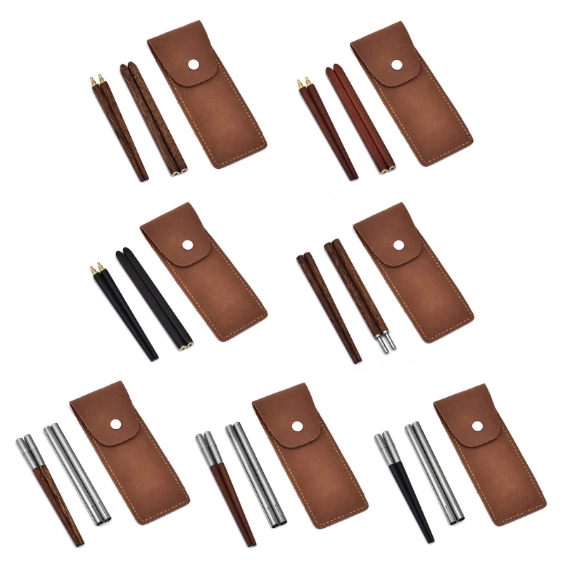 Easy Carry Chopsticks with Storage Bag Convenient Foldable Chopsticks Tableware