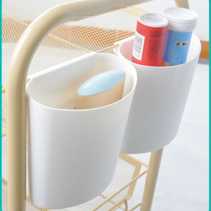 Kitchen Trolley Hanging Basket Storage Bucket Tableware Sundries Debris Box U-Shaped Storage Bucket Kitchen Storage Rack